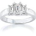14k Gold 3/4ct Emerald-cut Diamond Trellis Ring