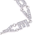 Sterling Silver CZ 'I Love You' Bracelet