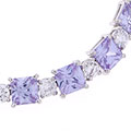 Silver Princess and Round Colored CZ Bracelet