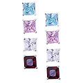 Sterling Silver Princess CZ Stud Earring Set (4 Pair)