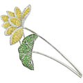 18k Gold 2.13ct TDW Diamond Multi-Gem Brooch