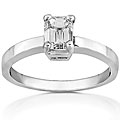 14k White Gold 3/4ct TDW Diamond Solitaire Ring (H-I, SI1)