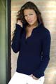 I LEVRIERI Cable Knit Italian Cashmere Polo Sweater