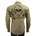 DO Denim Men's Embroidered Skull Shirt