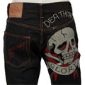 Ed Hardy Men's 'Death or Glory' Embroidered Jeans