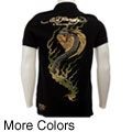Ed Hardy Men's 'Snake' Black Polo Shirt