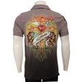 Ed Hardy Men's Grey Short-sleeve Cross Polo