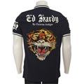 Ed Hardy Men's Navy Short-sleeve Tiger Back Polo