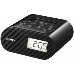 Sony ICF-C05iPBLK Desktop Clock Radio - 0.8 W RMS - Stereo - Apple Do