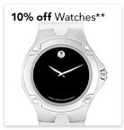 Additional 10% off Watches**