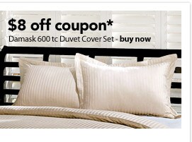 $8 OFF COUPON* - Damask 600 Thread Count Duvet Cover Set - [ACTIVATE COUPON]