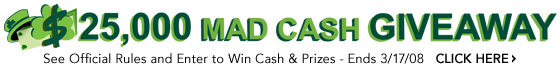 Enter To Win Cash & Prizes - Ends 3/17/08