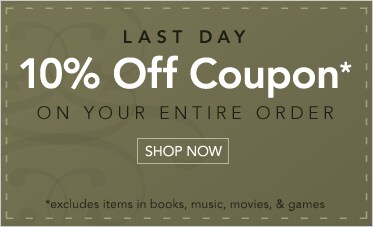 10% OFF COUPON* - LAST DAY - SHOP NOW