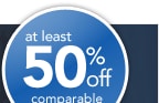 HALF-OFF COMPARABLE PRICES SALE - SHOP NOW