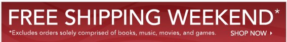FREE SHIPPING COUPON WEEKEND* - SHOP NOW