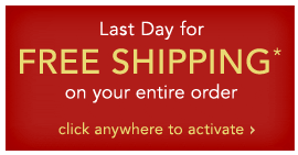 LAST DAY FREE SHIPPING* - SHOP NOW