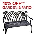 10% OFF GARDEN & PATIO** - SHOP NOW