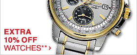 Extra 10% OFF Watches** - Shop Now