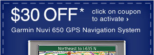 $30 OFF* - Click on Coupon to Activate