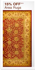 15% OFF** Area Rugs