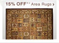 15% OFF** Area Rugs - Shop Now