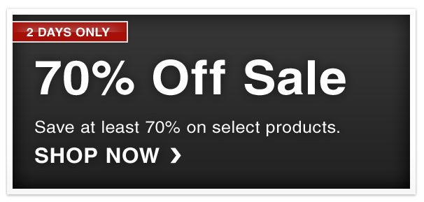 70% Off Sale