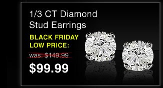 1/3 CT Diamond Stud Earrings - $99.99