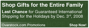 Overstock.com Holiday Shopping + Last Chance for International Shipping