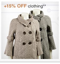 PLUS 15% OFF CLOTHING** - SHOP NOW