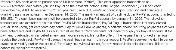 PayPal Terms & Conditions