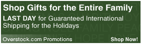Overstock.com Holiday Shopping + Last Chance for International Shipping