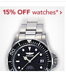 15% OFF WATCHES* - SHOP NOW