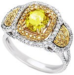 Yellow diamond ring