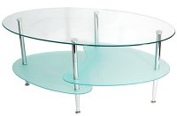 Glass-top coffee table