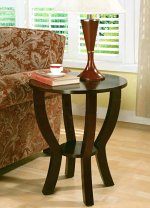 Wood end table