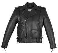 Leather motorcycle jacket