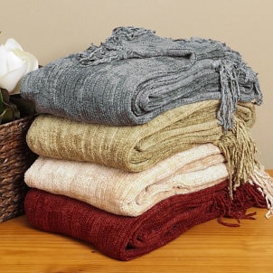 Chenille throws