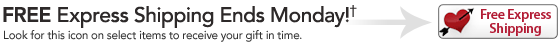FREE EXPRESS SHIPPING ENDS MONDAY