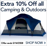 Extra 10% Off All Camping & Outdoors