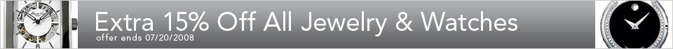 Save on all Jewelry and Watches