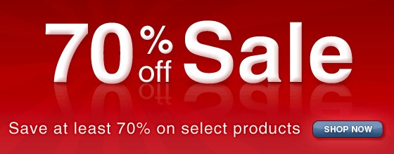 70% OFF Sale! Save at least 70% on Select Products - Shop Now