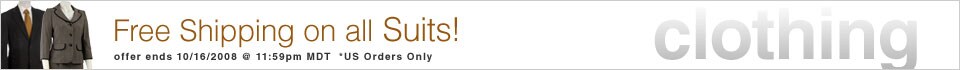 Free Shipping on all Suits