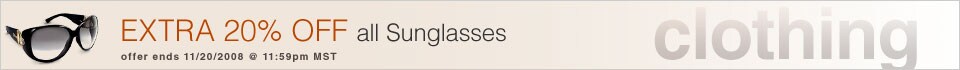 Take an Extra 20% Off Sunglasses