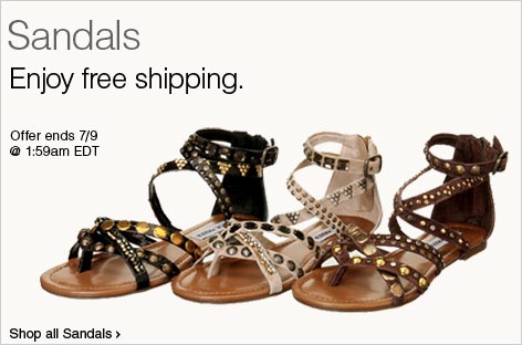 Free Shipping on all Sandals