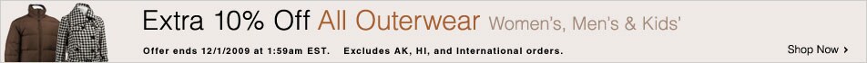 10 % off Outerwear