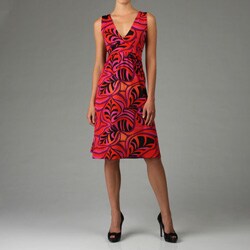 Veronica M. Women's Printed Surplice Dress